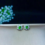 925 Silver Diopside Ear Nail Detection