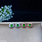 925 Silver Diopside Ear Nail Detection
