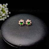 925 Silver Diopside Ear Nail Detection