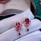 925 Silver Garnet Jewelry Set with Magnesium Aluminum, Detection Supported