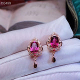925 Silver Garnet Jewelry Set with Magnesium Aluminum, Detection Supported