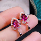 925 Silver Garnet Jewelry Set with Magnesium Aluminum, Detection Supported