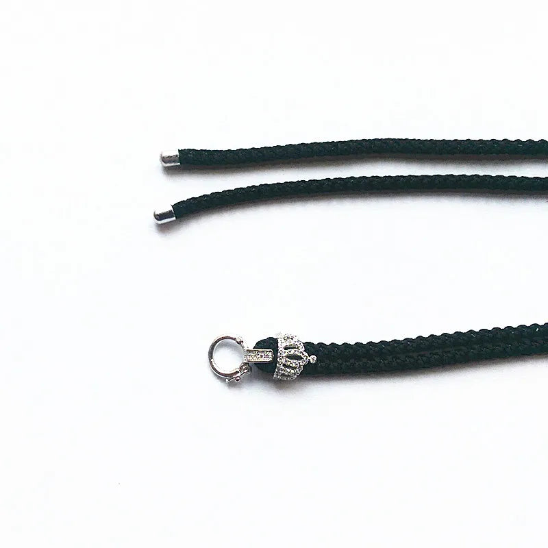 925 Sterling Silver Taiyin Hemp Rope Chain Adjustable Length