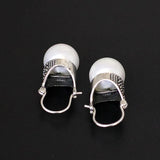 925 Sterling Silver Pearl Inlay Women's Earring