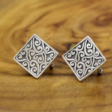 Vintage Lady Cloud Ear Buckle S990 Sterling Silver Jewelry