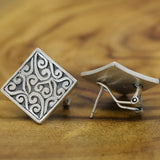 Vintage Lady Cloud Ear Buckle S990 Sterling Silver Jewelry