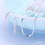 Thai Silver Snake Bone Chain Necklace 1.2mm (46-51cm)