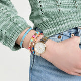 Enamel Tile Beads Bracelets Set Boho Colorful Tila Stretch Bracelet