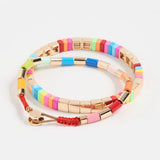 Enamel Tile Beads Bracelets Set Boho Colorful Tila Stretch Bracelet