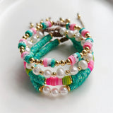 Freshwater Pearl Heishi Bracelet Jewelry for Women Christmas Gift