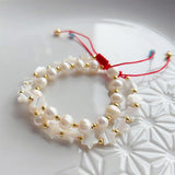KKBEAD Shell Star Bracelet Freshwater Pearl Bracelet for Women