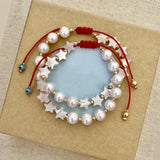 KKBEAD Shell Star Bracelet Freshwater Pearl Bracelet for Women