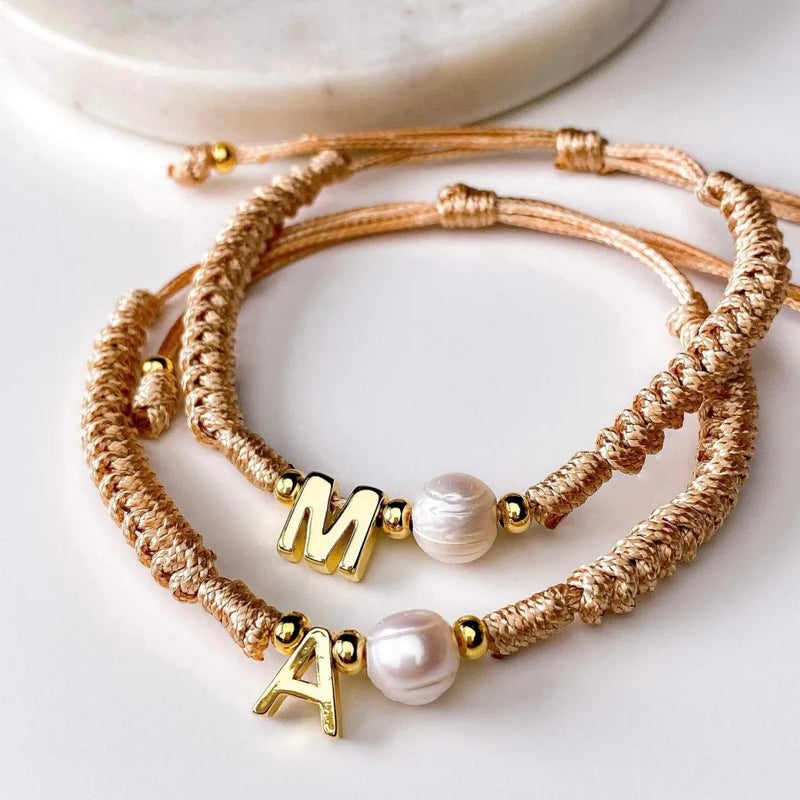 KKBEAD 26 Initial Bracelet Jewelry Plated Letter A~Z Charm Bracelets