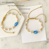 KKBEAD Evil Eye Bracelet 18K Beads Pearl Pulseras Femme Jewelry