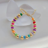 Colorful Heishi Bracelet for Women, Boho Beach Style