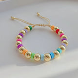 Colorful Heishi Bracelet for Women, Boho Beach Style