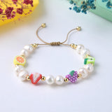 Colorful Boho Bracelets for Women Polymer Clay Beaded Friendship Gift
