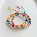 Colorful Heishi Disc Beads Bracelet for Women Boho Style