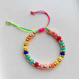 Colorful Heishi Disc Beads Bracelet for Women Boho Style