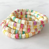 Boho Colorful Heishi Disc Beads Bracelet Y2k Jewelry