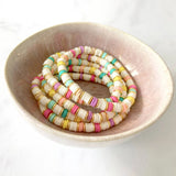 Boho Colorful Heishi Disc Beads Bracelet Y2k Jewelry