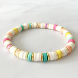 Boho Colorful Heishi Disc Beads Bracelet Y2k Jewelry