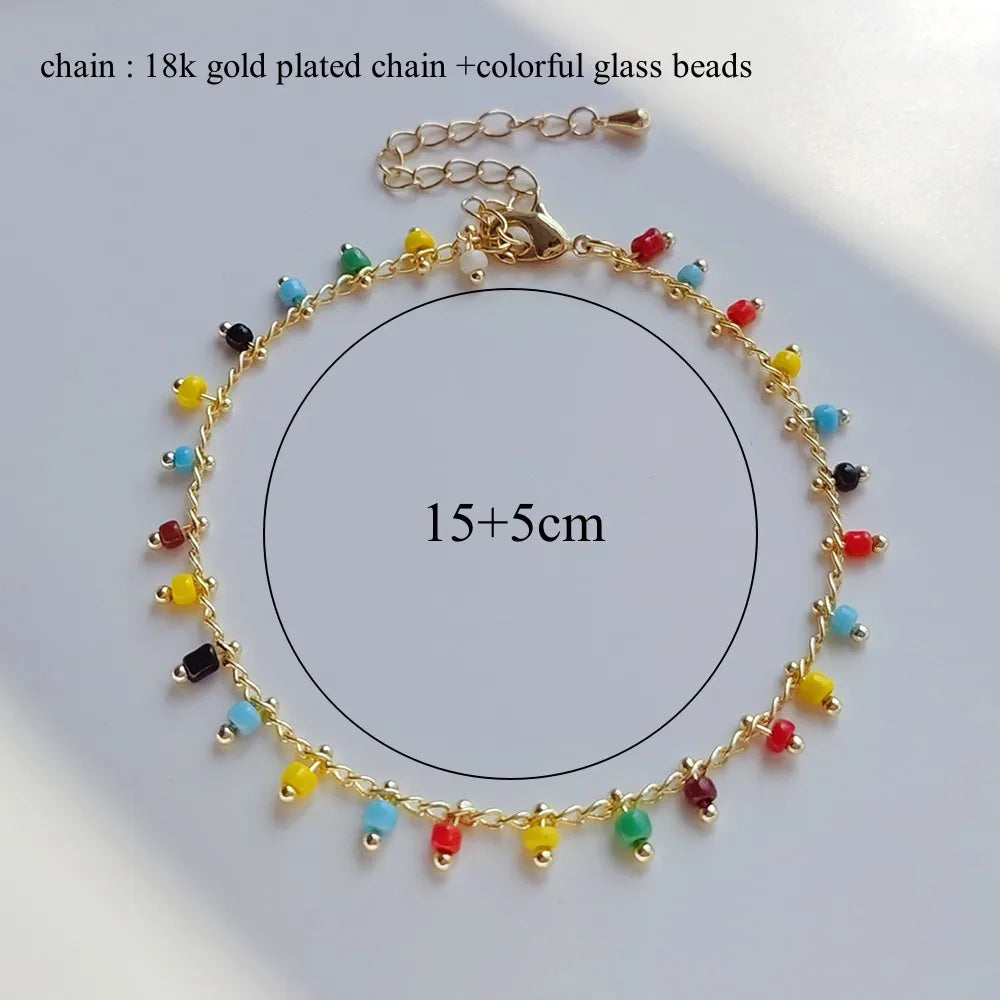 KKBEAD Boho Chain Bracelets Colorful Y2k Accessories for Women