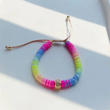 Boho Summer Heishi Disc Beads Bracelet Jewelry For Women Y2k Accessories