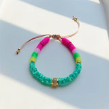 Boho Summer Heishi Disc Beads Bracelet Jewelry For Women Y2k Accessories