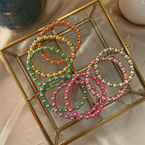 Boho Heishi Disc Beads Bracelet Y2k Jewelry for Women