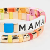 Enamel Tile Beads Bracelets Set Mother's Jewelry Boho Colorful Pulseras