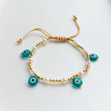 Evil Eye Charm Bracelet Unfade Plated Beads Jewelry Gift