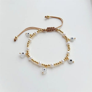 Evil Eye Charm Bracelet Plated Beads Jewelry Y2K Accessories
