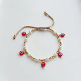 Evil Eye Charm Bracelet Plated Beads Jewelry Y2K Accessories