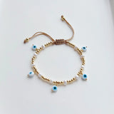 Evil Eye Charm Bracelet Plated Beads Jewelry Y2K Accessories