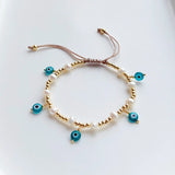 Evil Eye Charm Bracelet Plated Beads Jewelry Y2K Accessories