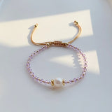 KKBEAD Faceted Crystal Beaded Bracelet for Women Jewellery Pearl Bracelets