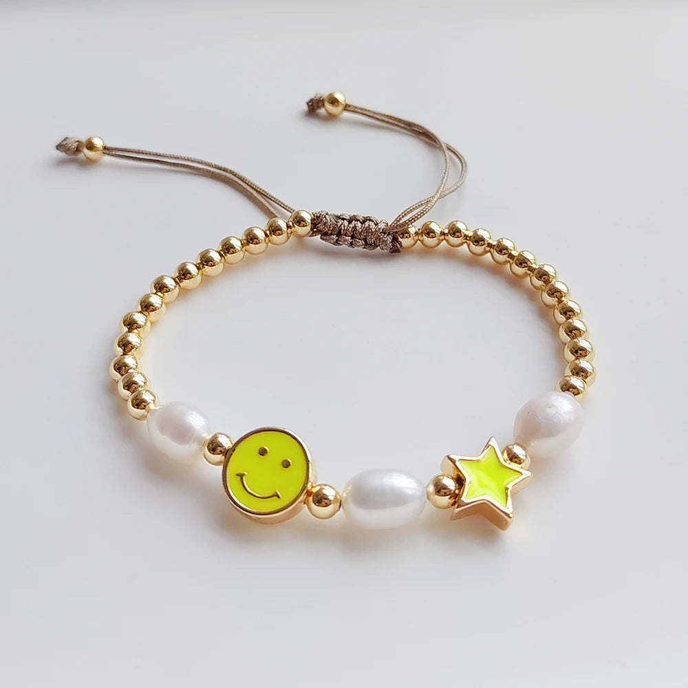 KKBEAD Freshwater Pearls Bracelets Y2k Accessories Plated Beads Bracelet