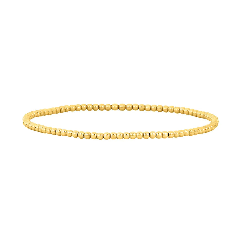 18K Ball Beads Cuff Bracelet for Men Women Statement Jewelry