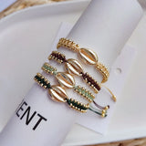KKBEAD Braided Bracelets for Women Bijoux Beads Shell Bracelet Jewelry