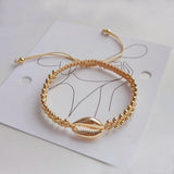 KKBEAD Braided Bracelets for Women Bijoux Beads Shell Bracelet Jewelry