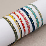 KKBEAD Woven Beads Cloth Bracelets for Women Adjustable Pulseras