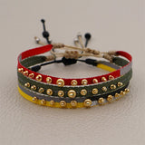 KKBEAD Woven Beads Cloth Bracelets for Women Adjustable Pulseras