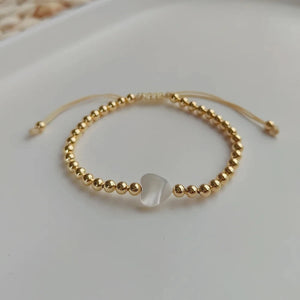 Heart Charm Bracelet Natural Pearl Bracelets for Women