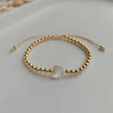 Heart Charm Bracelet Natural Pearl Bracelets for Women