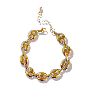 Copper Plated Chain Bracelet Women Jewelry Pulseras Femme