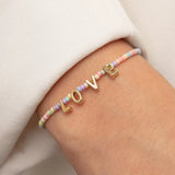 KKBEAD LOVE Letter Bracelets Gift Female Candy Seed Beads Bracelet for Girl