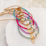 Boho Leaf Charm Bracelet Seed Beads Jewelry Women Natural Pearl Pulseras