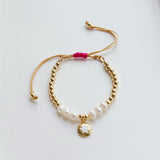 Moon & Star Charm Bracelets Natural Pearl Pulseras