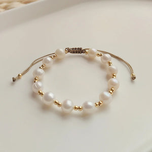 Natural Pearl Bracelet Polymer Clay Heishi Bracelets For Women
